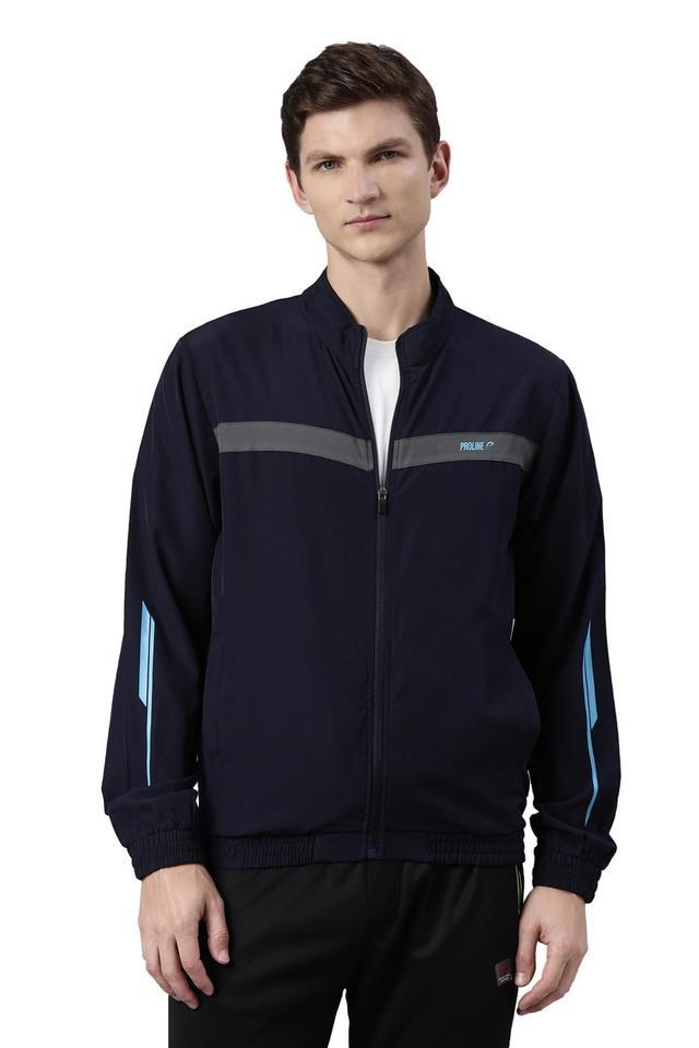 polyester front zip regular fit mens casual wear jacket