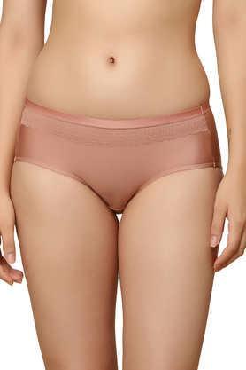 polyester high coverage women's panty pack of 1 - natural