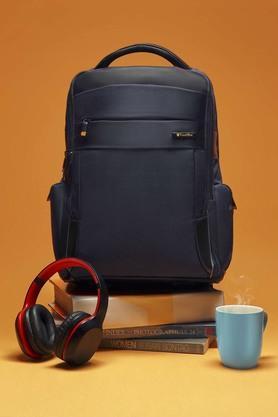 polyester men's laptop backpack - navy