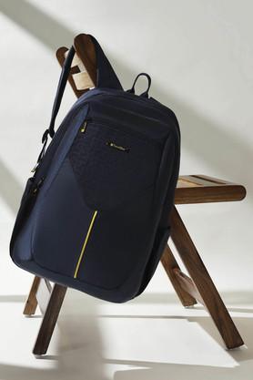polyester men's laptop backpack - navy