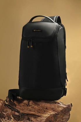 polyester men's sling bag - black
