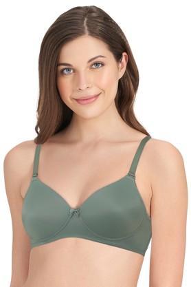 polyester non-wired lightly padded women's beginners bra - cedar