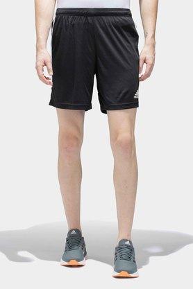 polyester regular fit men's shorts - white