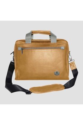 polyester urban edge 15.6 inches laptop bag - brown
