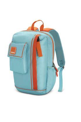 polyester zip closure unisex backpack - aleo 2.0 - blue - blue