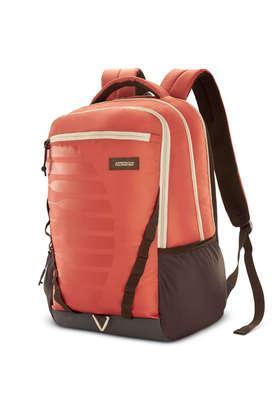 polyester zip closure unisex backpack - mate 2.0 - dusty red - red
