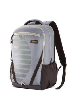 polyester zip closure unisex backpack - mate 2.0 - grey - grey