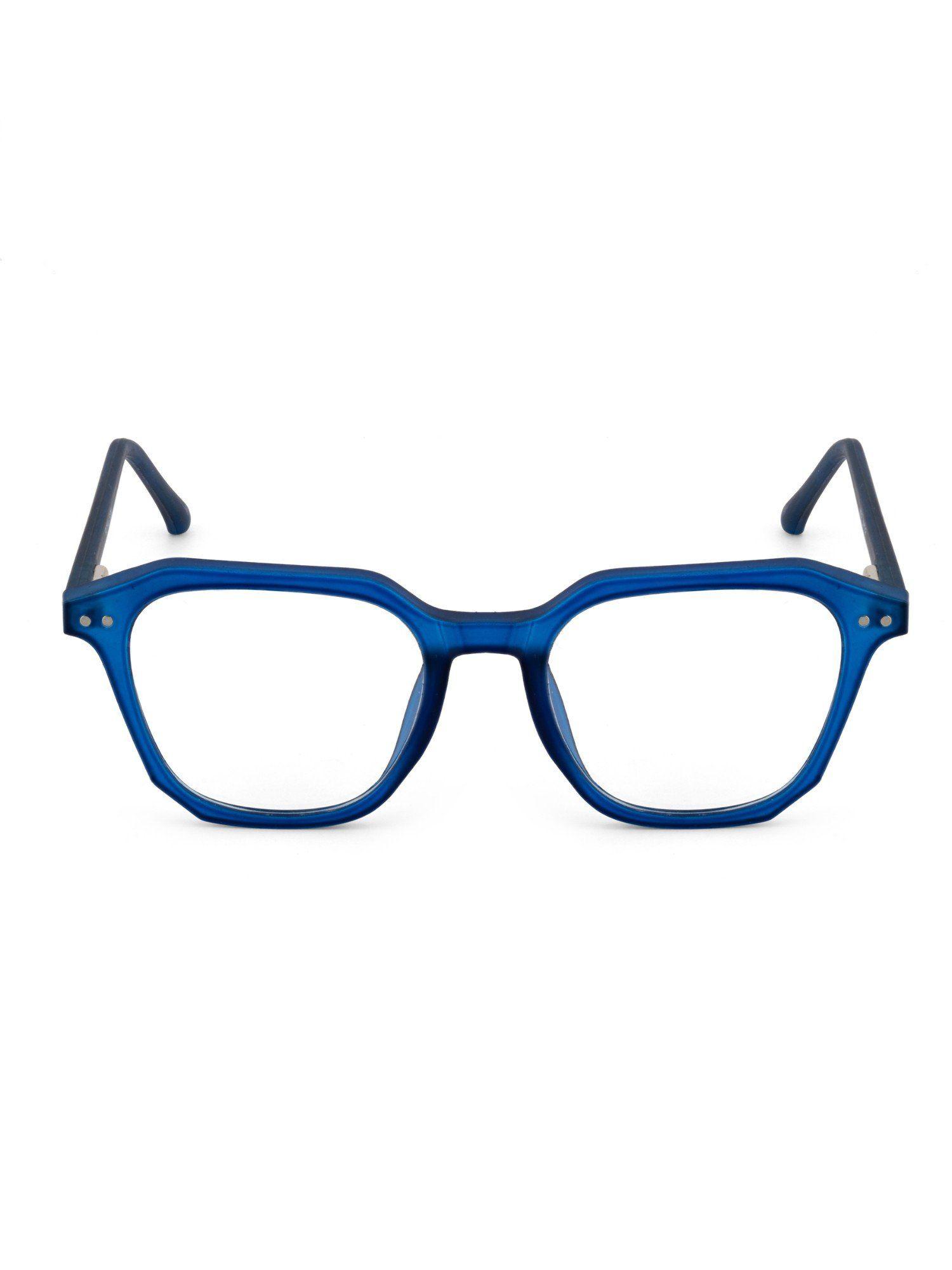 polygon men women spectacles frame blue ray cut lens-sf0040-c4