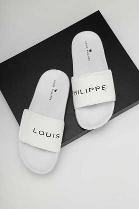 polyurethane slipon men's casual wear sandals - white