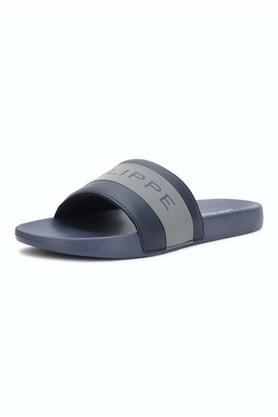 polyurethane slipon mens sandals - navy