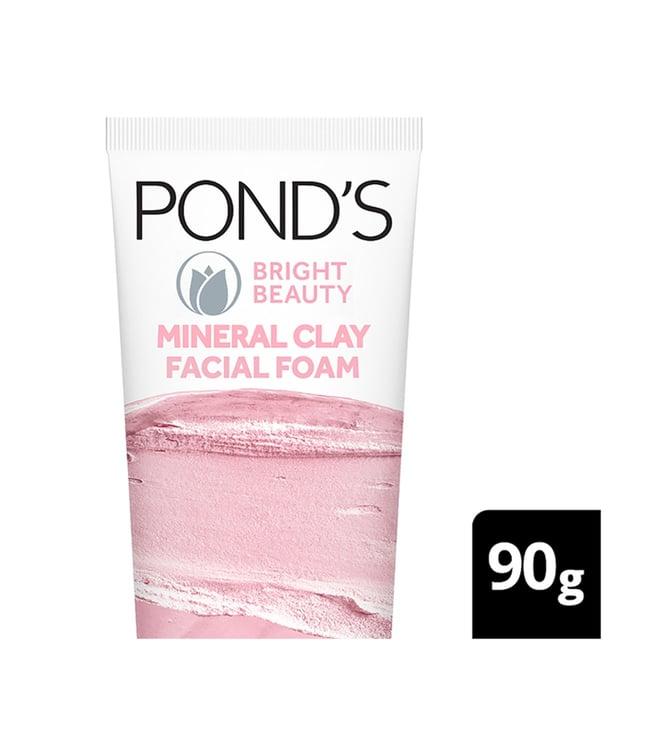 pond's bright beauty mineral clay facial foam - 90 gm