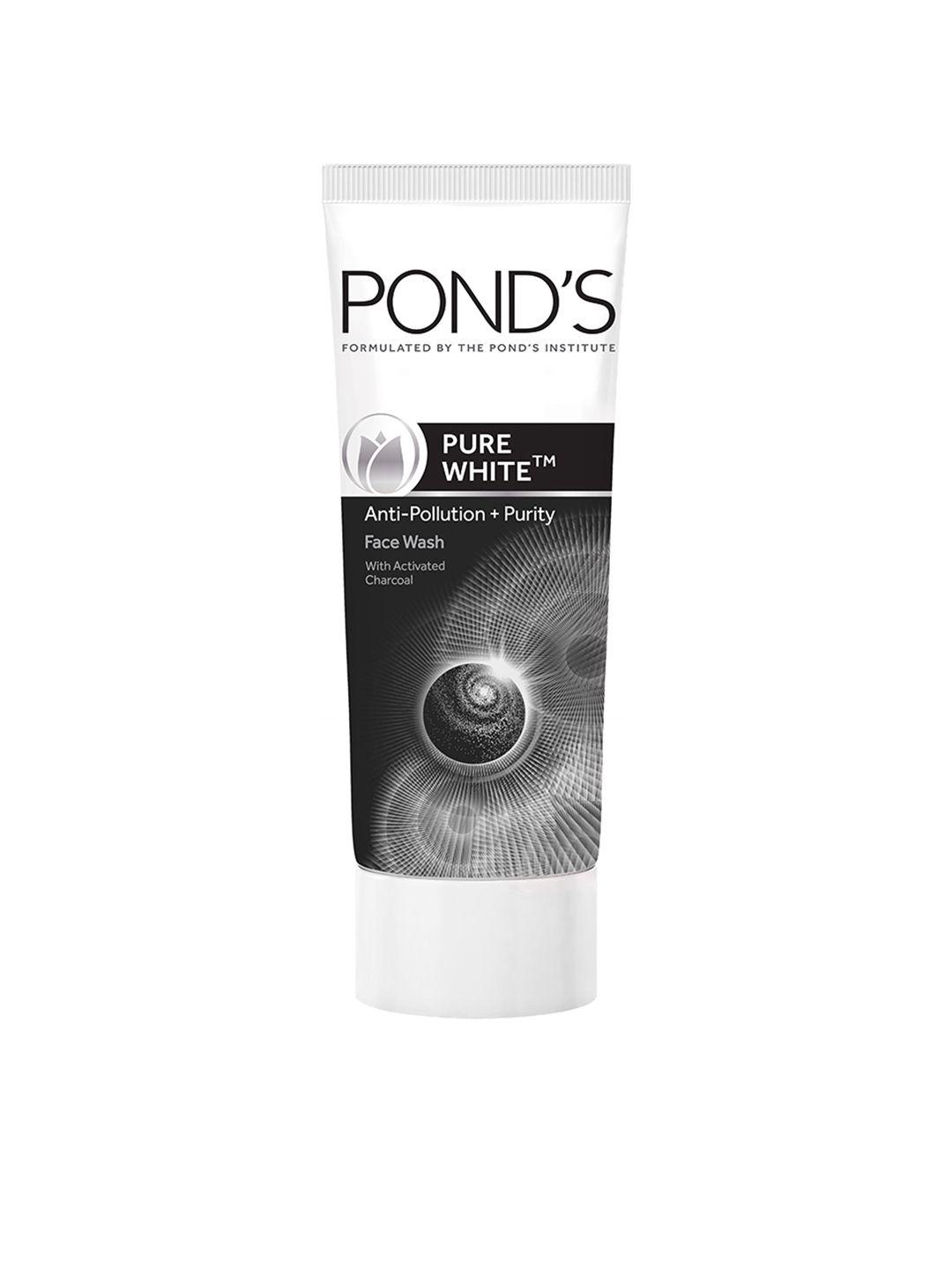 pond's pure white anti pollution activated charcoal face wash 150 gm