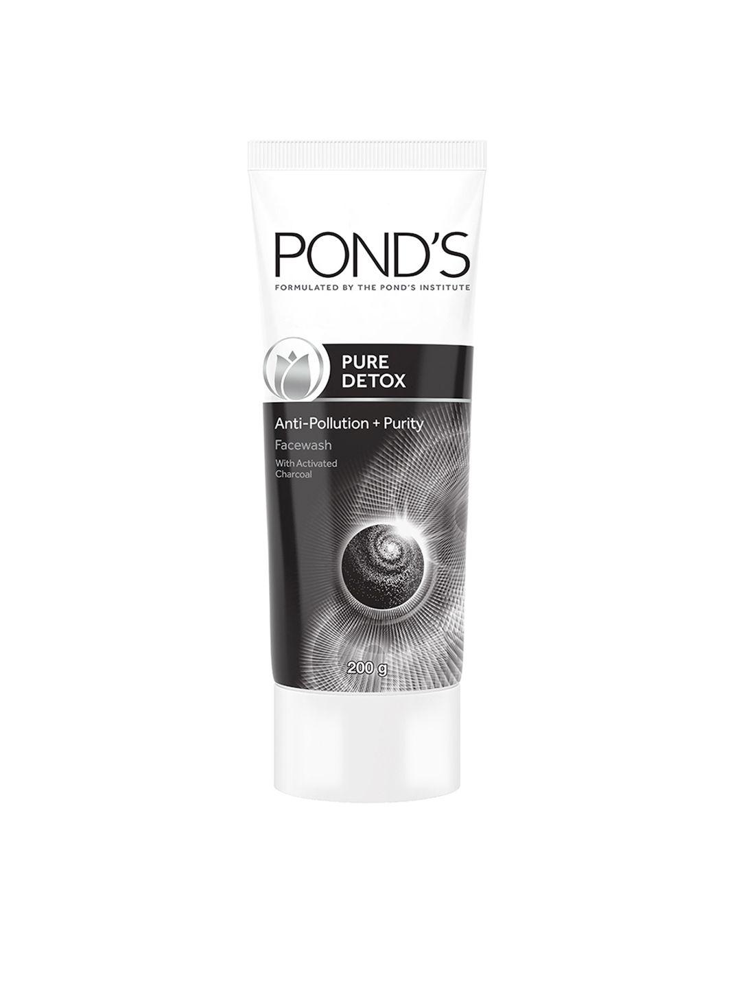 pond's pure white anti pollution activated charcoal face wash 200 gm