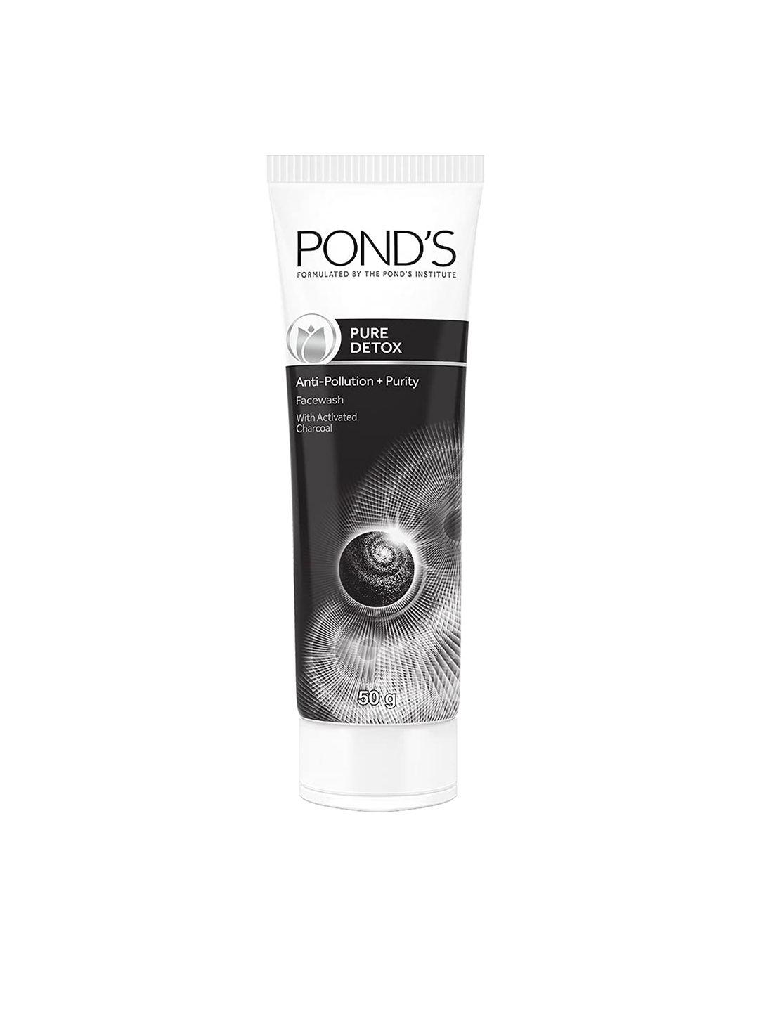 pond's pure white anti pollution activated charcoal face wash 50 gm