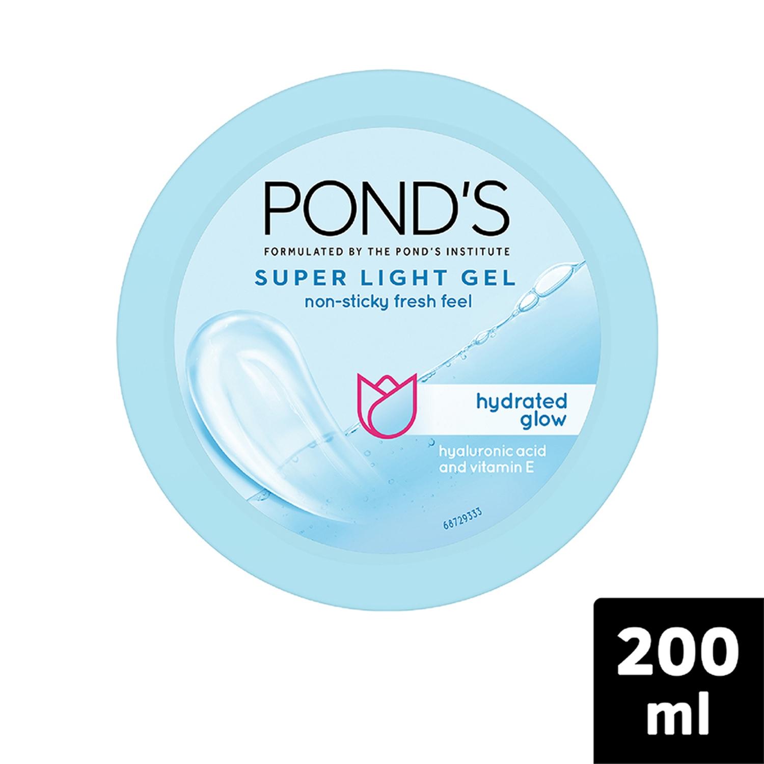 pond's super light gel oil free moisturizer with hyaluronic acid & vitamin e (200ml)