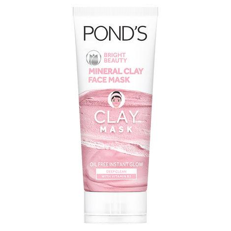 pond's bright beauty mineral clay face mask for oil free instant glow (90 g)