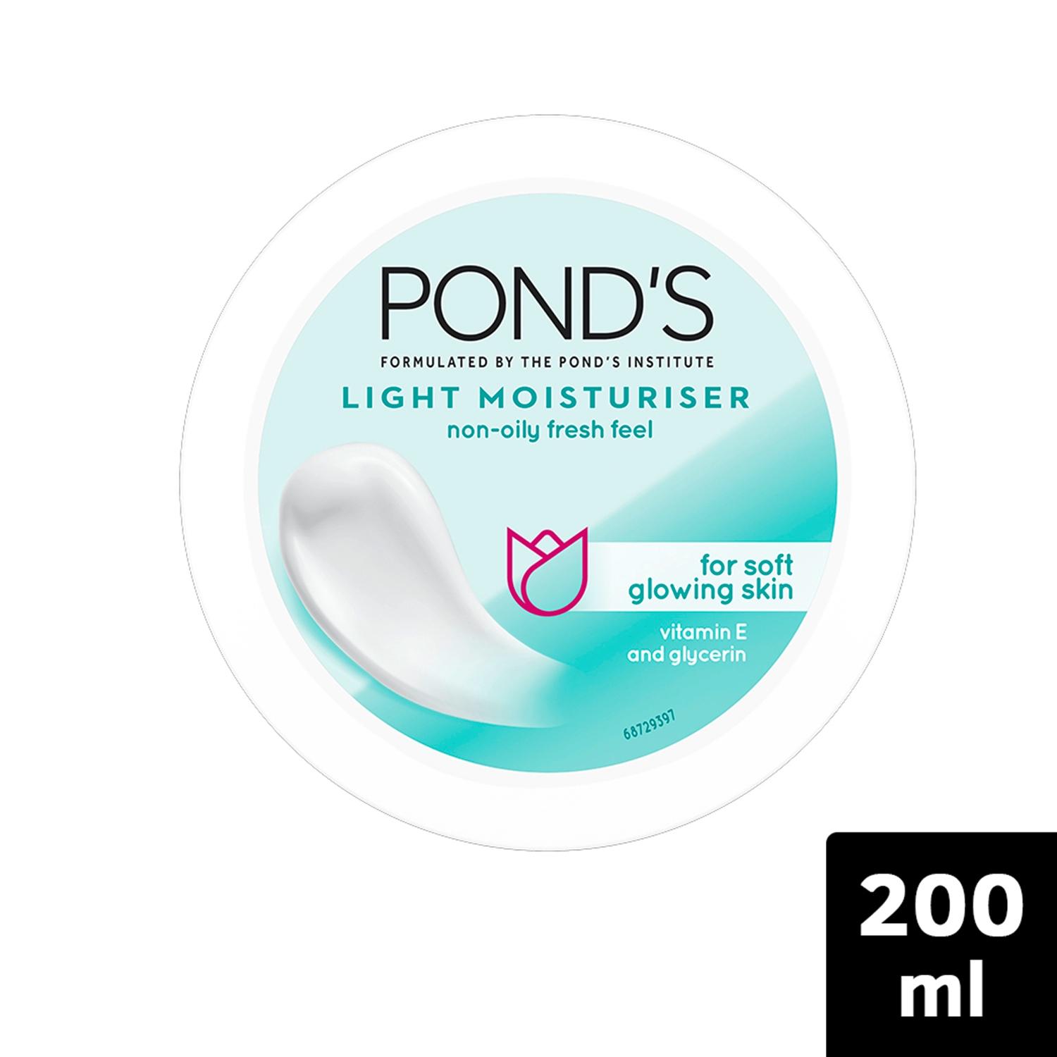 pond's light moisturizer non-oily fresh feel with vitamin e & glycerine (200ml)