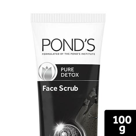 pond's pure detox face gel scrub, for deep cleansing with activated charcoal, 100 g