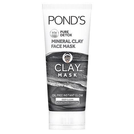 pond's pure detox mineral clay face mask for oil free instant glow (90 g)