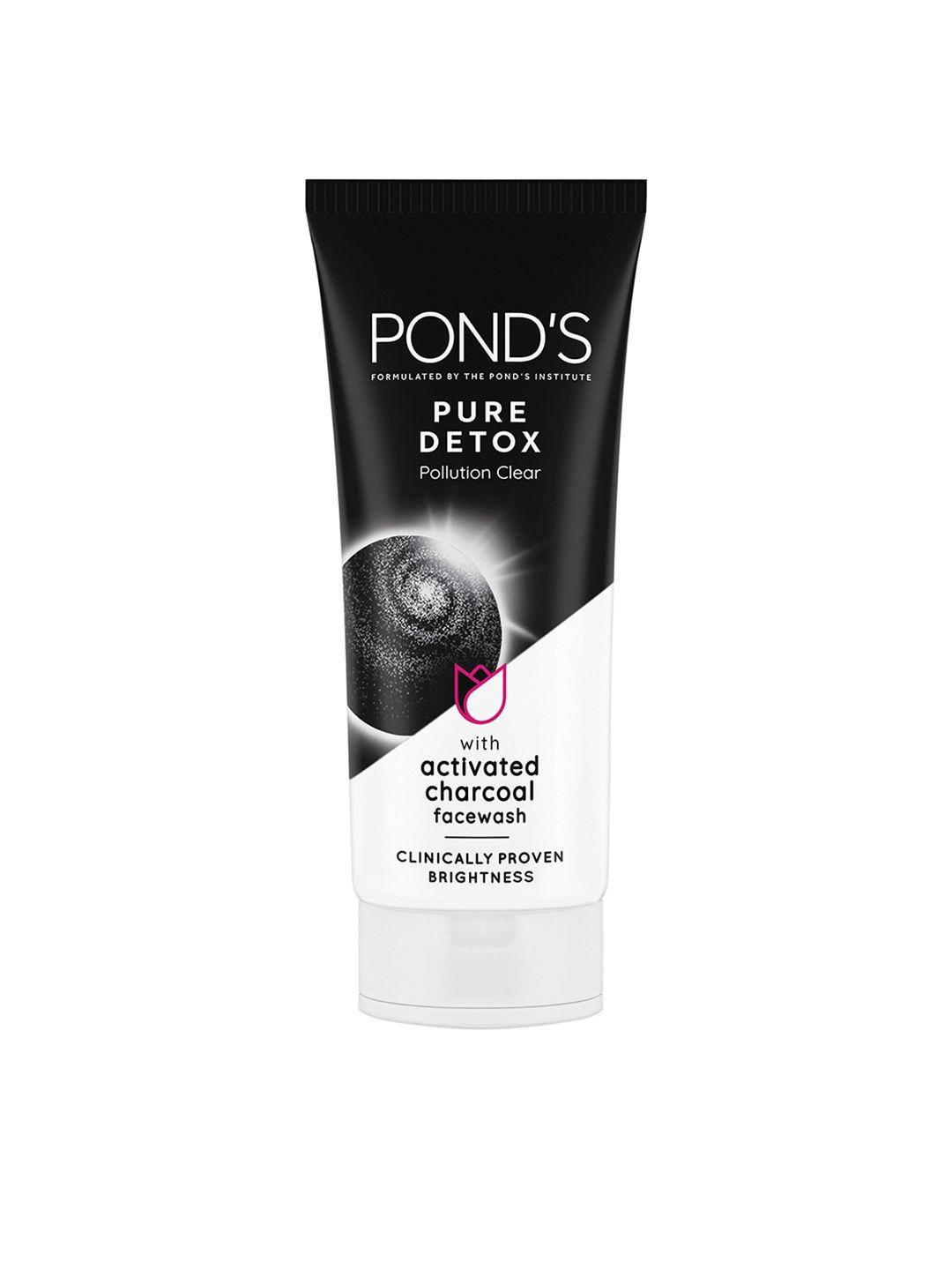 pond's pure white anti pollution activated charcoal face wash 100 gm