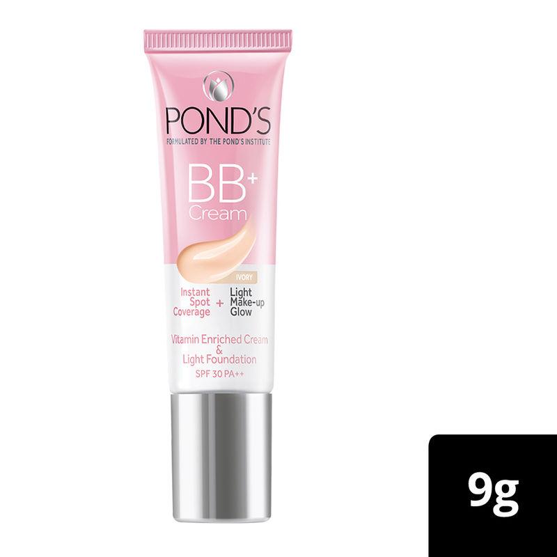 ponds bb+ cream instant spot coverage + light make-up glow ivory