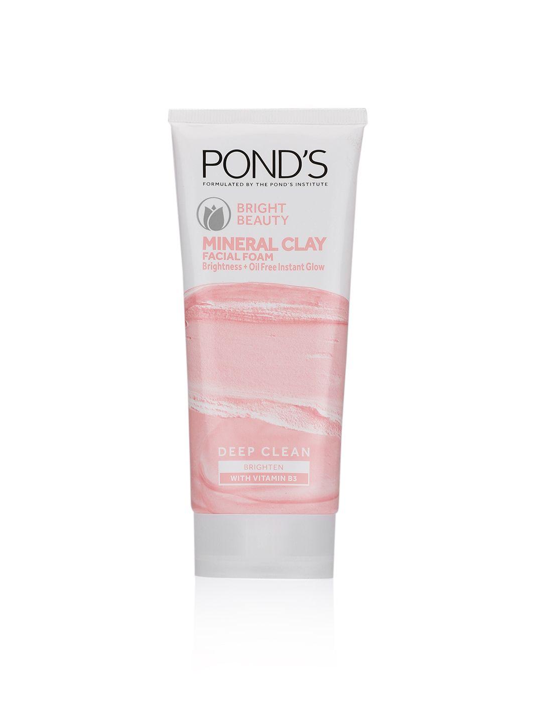 ponds bright beauty mineral clay facial foam 90 g