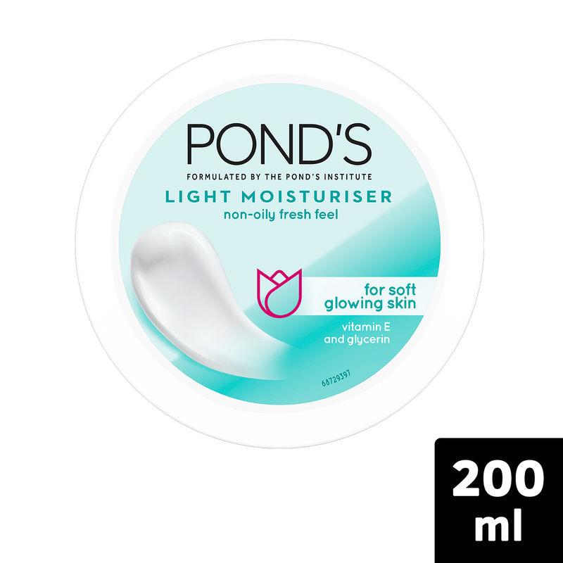 ponds light moisturiser non-oily fresh feel with vitamin e + glycerine