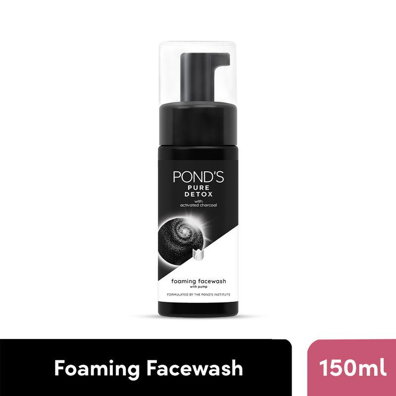 ponds pure detox foaming facewash with pump