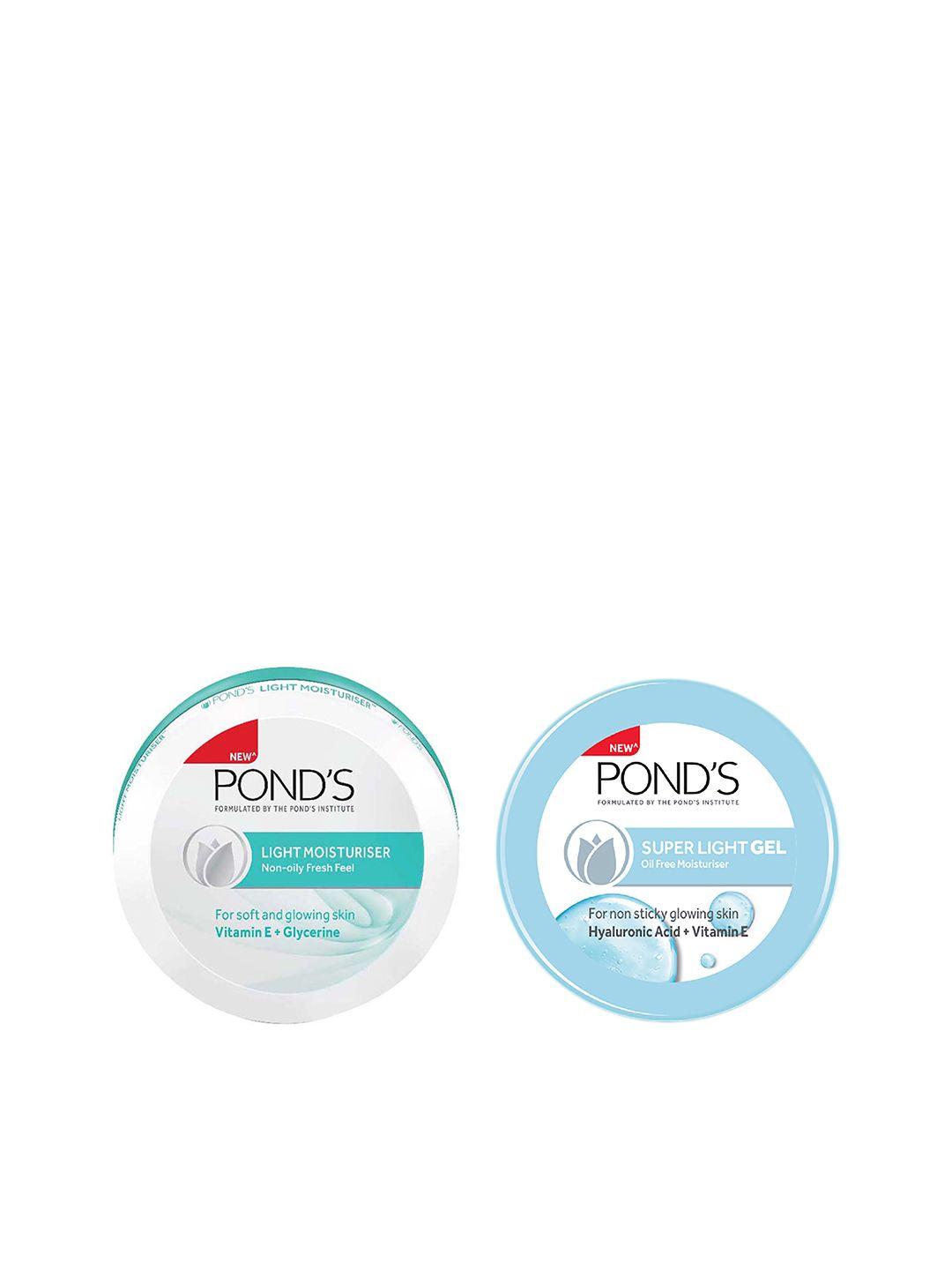 ponds set of non-oily light & super light gel oil free moisturisers