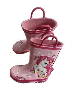pony print waterproof rubber boots