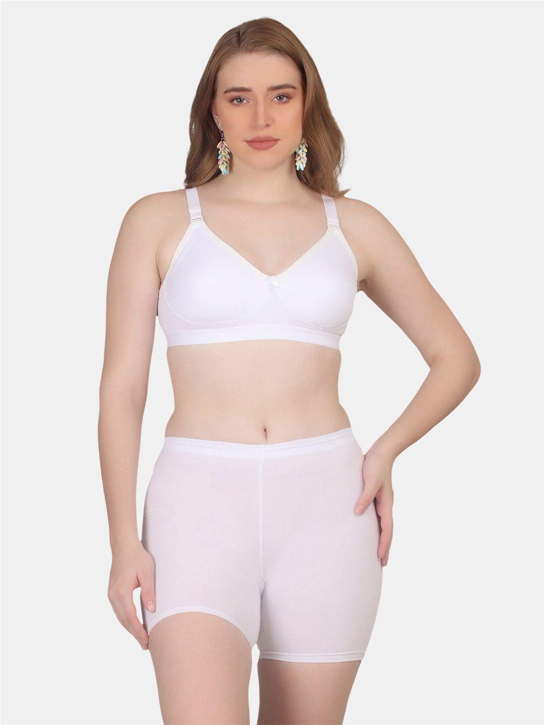 pooja ragenee seamless comfortable boy-shorts lingerie set st09_1p_wh_30d