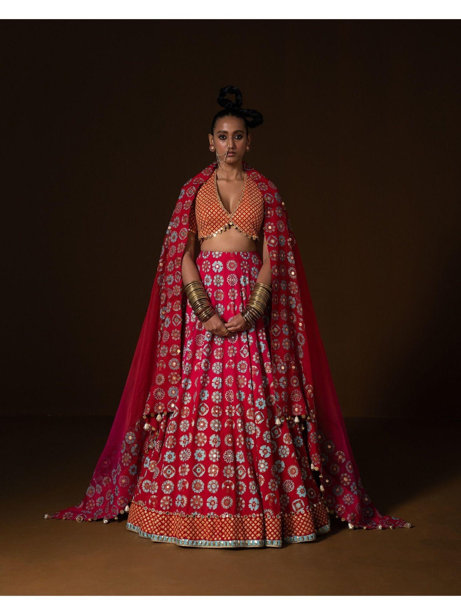 pooja rajgarhia gupta anardana lehenga (set of 3)