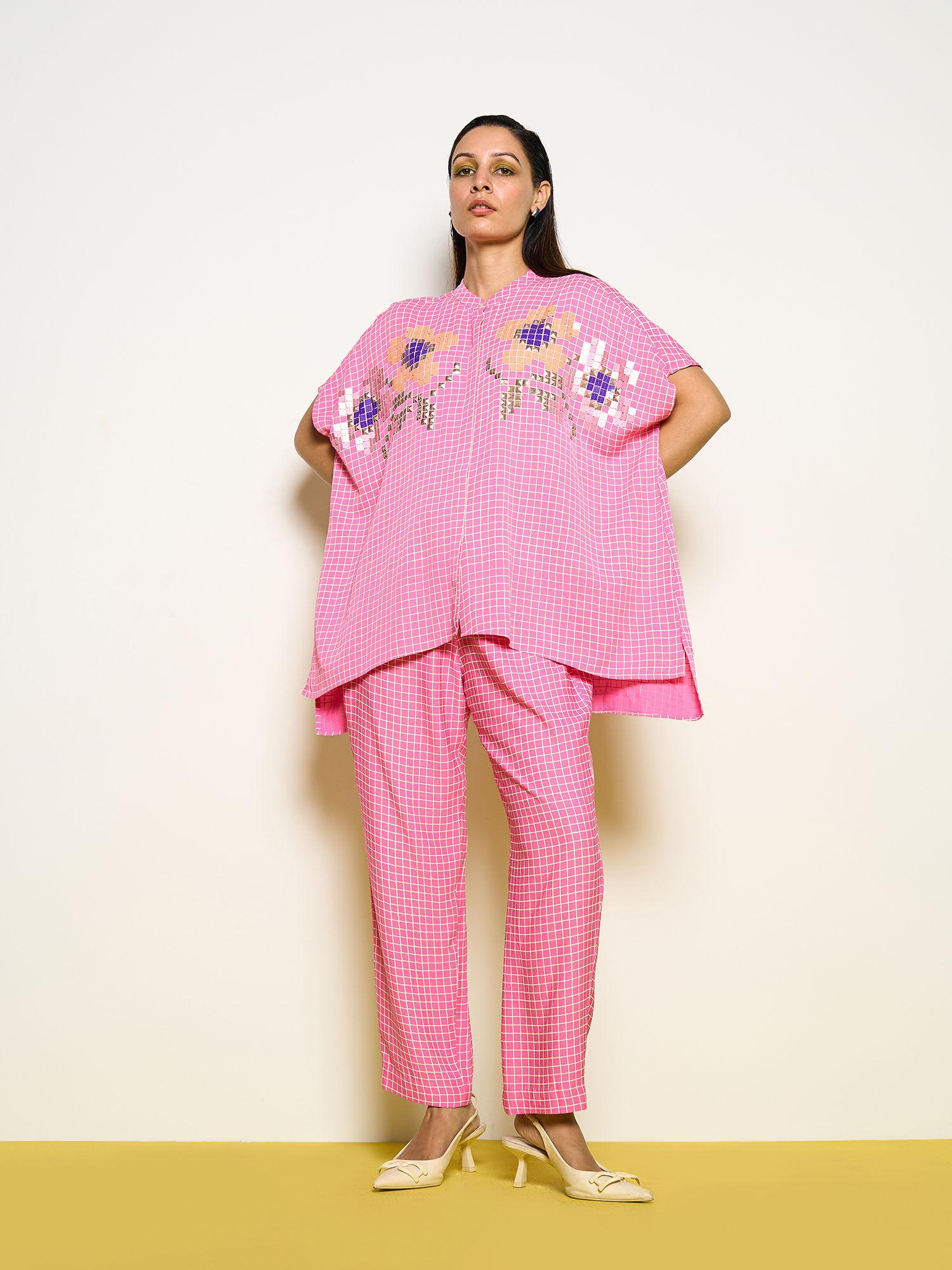 pooja rajgarhia gupta pink square shirt