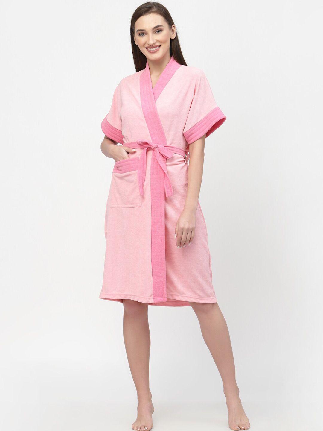 poorak pink bath robe