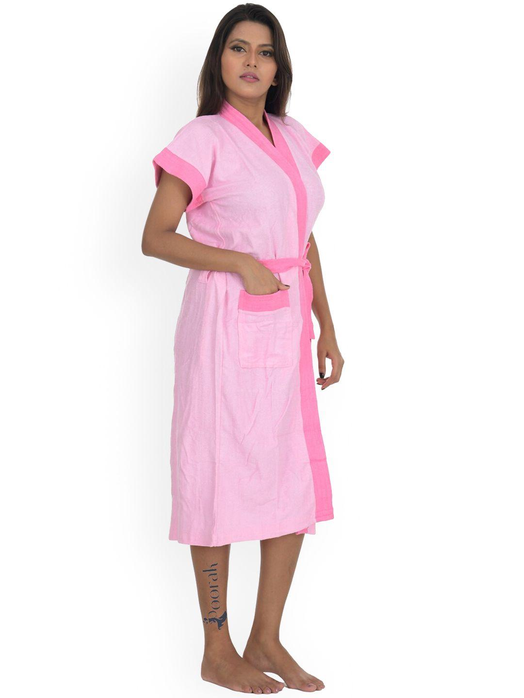 poorak women pink bath robe