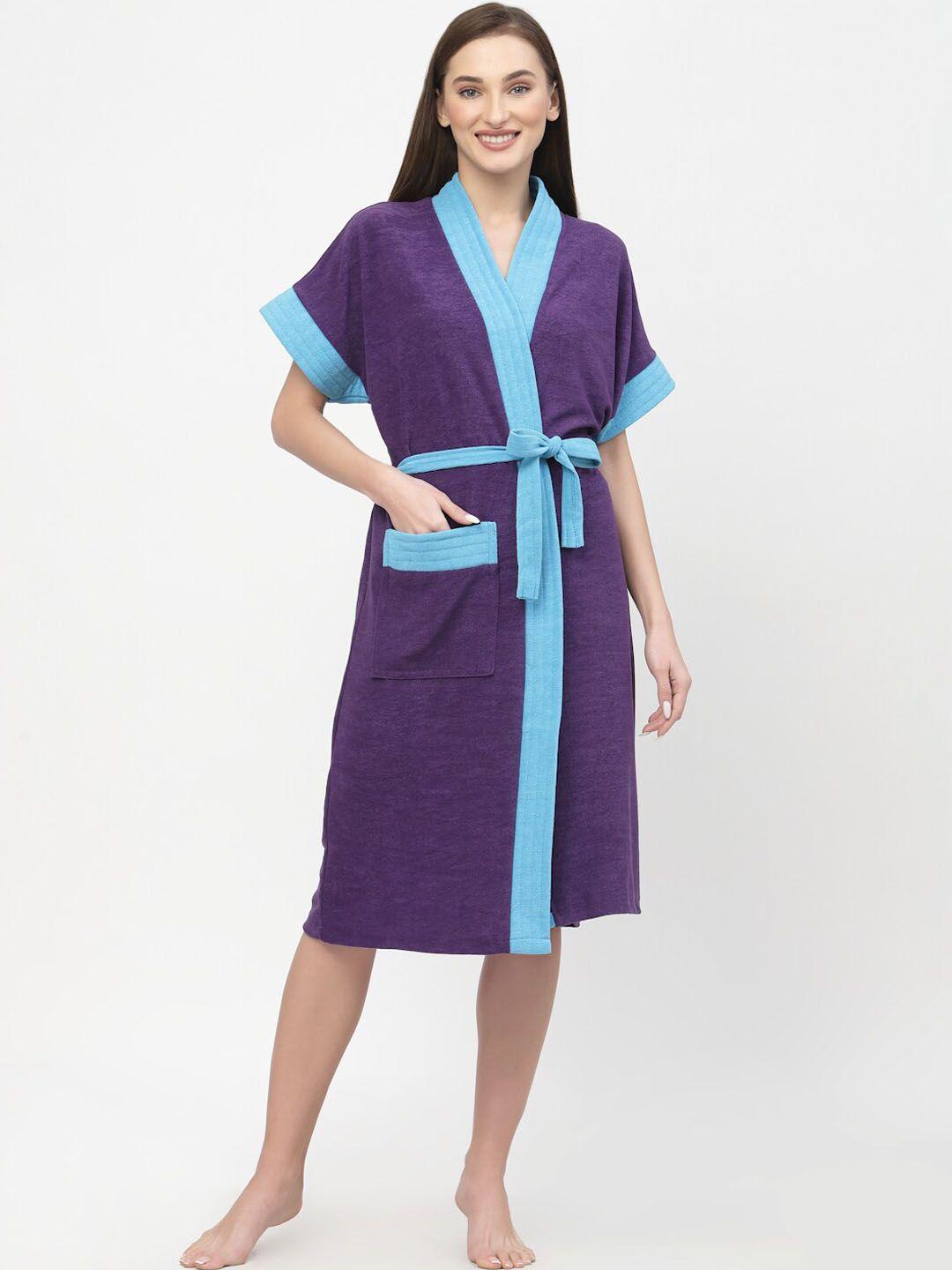 poorak women terry cotton bath robe with belt