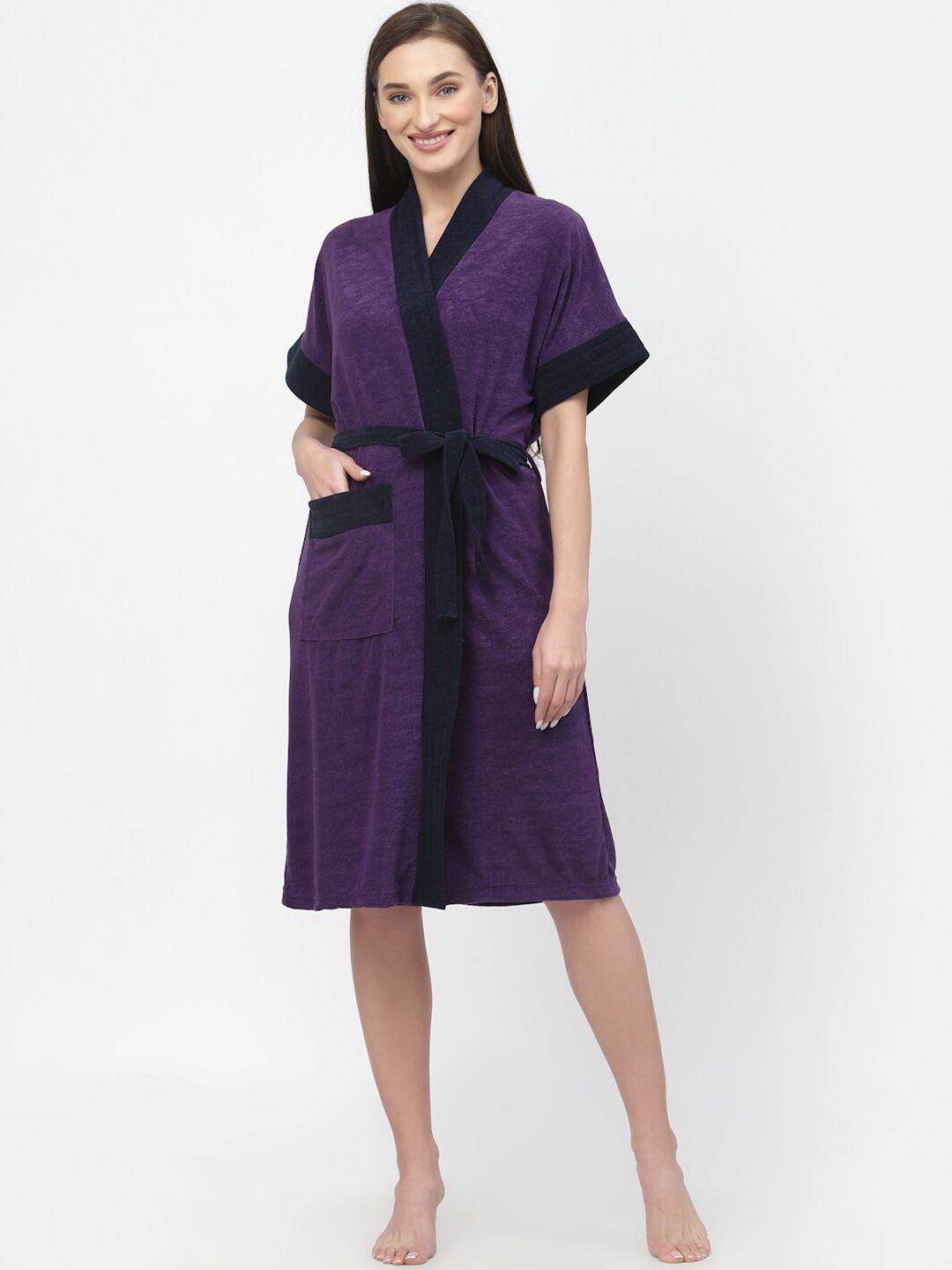 poorak women terry cotton bath robe with belt