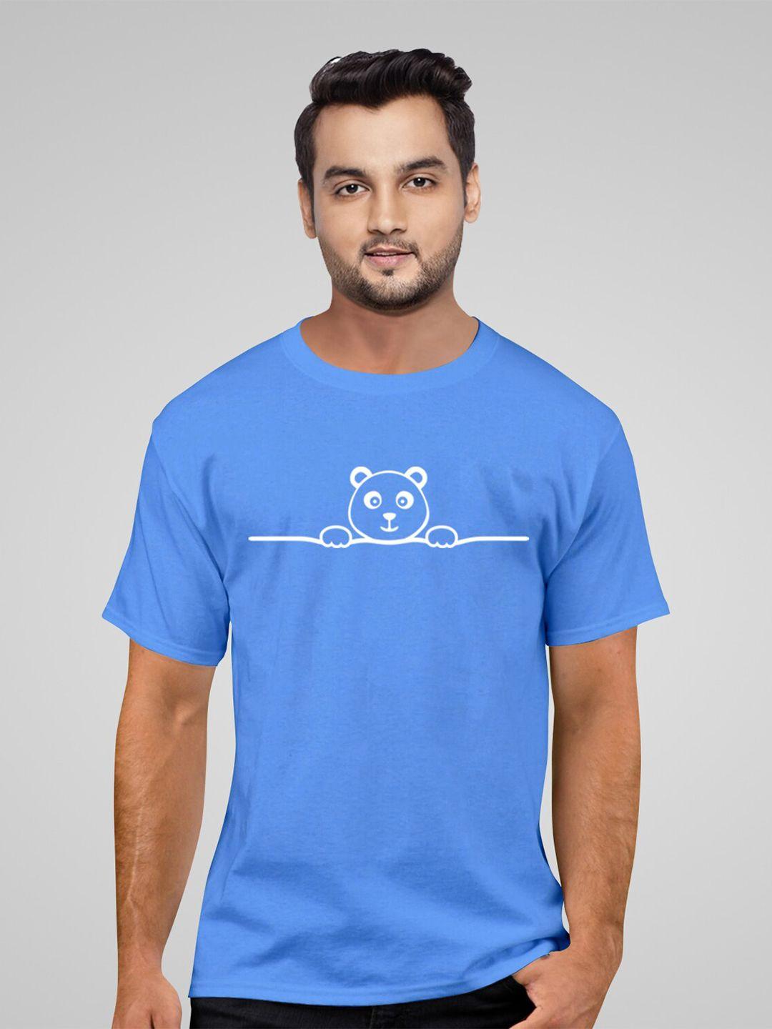 pootlu blue graphic print cotton t-shirt