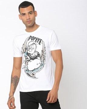 popeye print crew-neck t-shirt