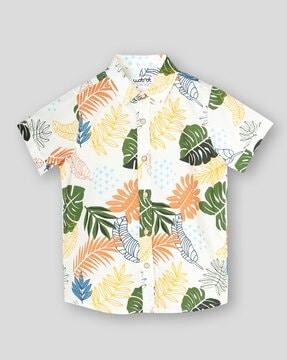 poplin printed shirt