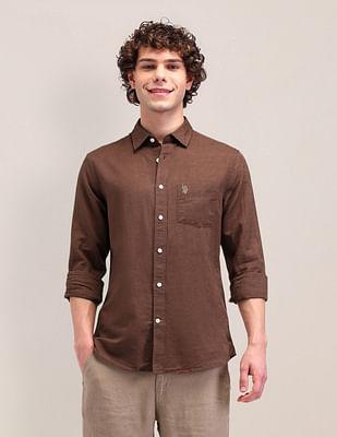 poplin tailored fit shirt