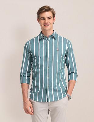 poplin vertical stripe shirt