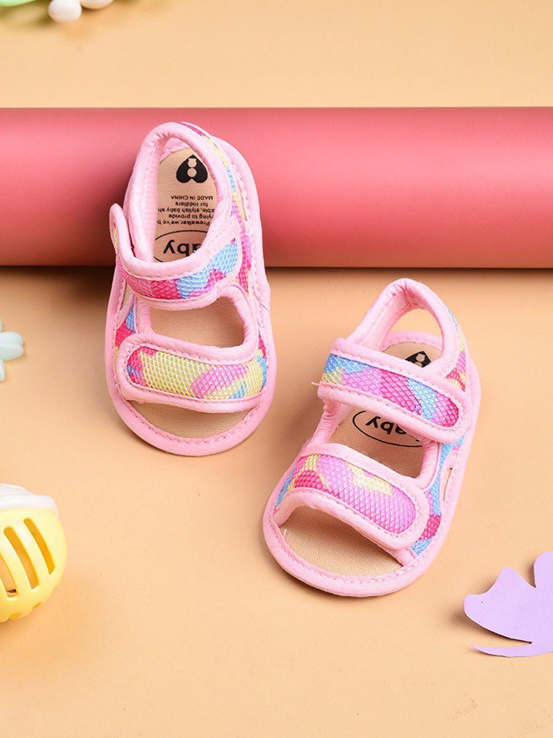 poplins infant kids pink cotton booties