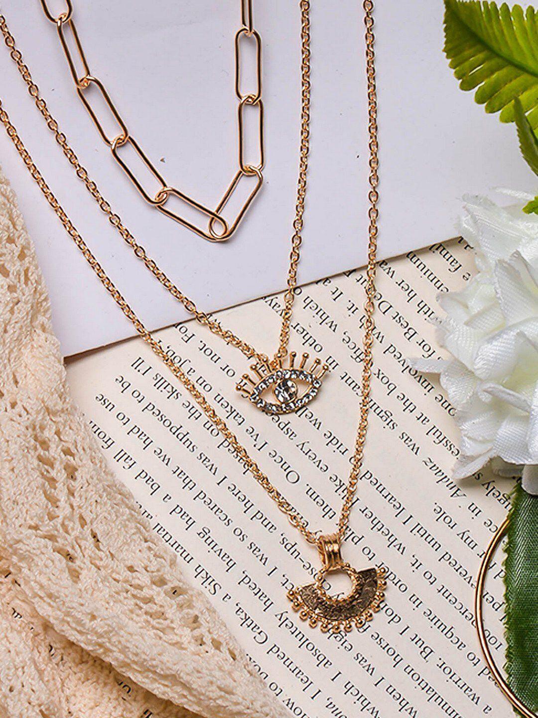 poplins gold-plated layered chain
