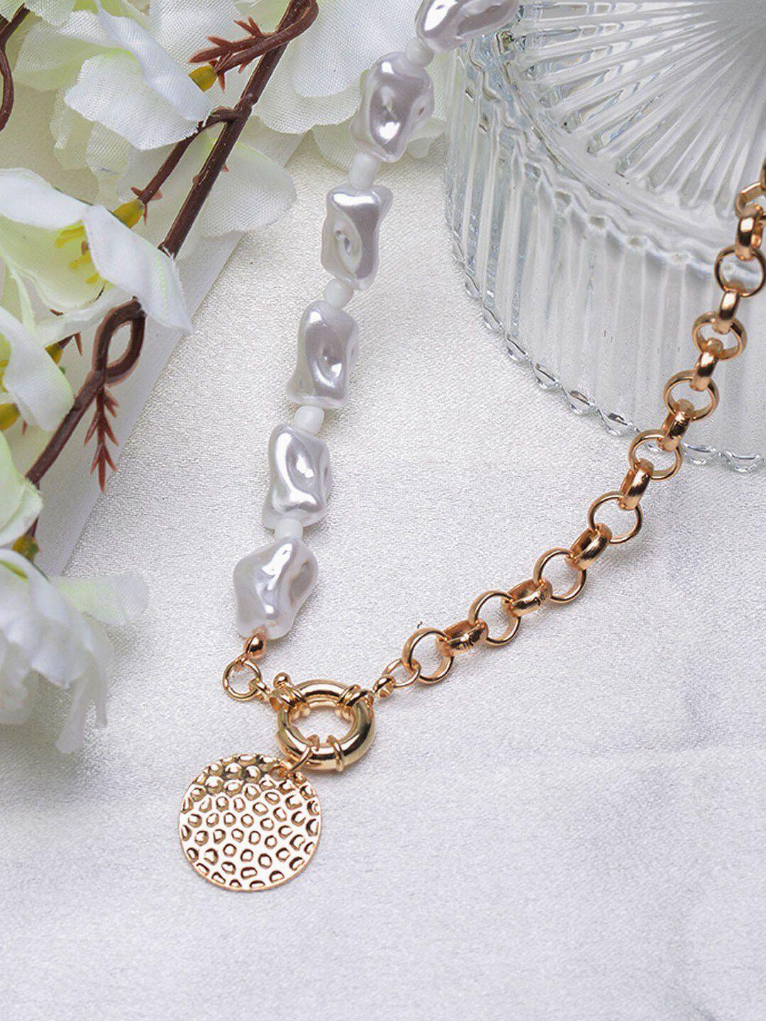 poplins gold-toned & white gold-plated layered classic chain