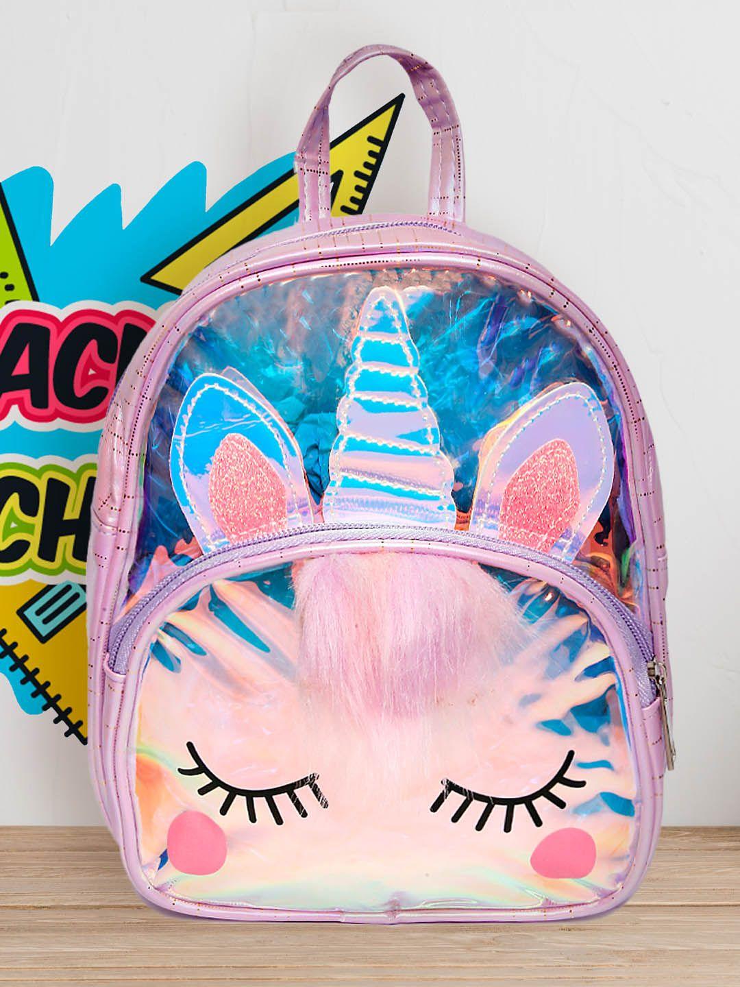 poplins kids purple & pink graphic backpack