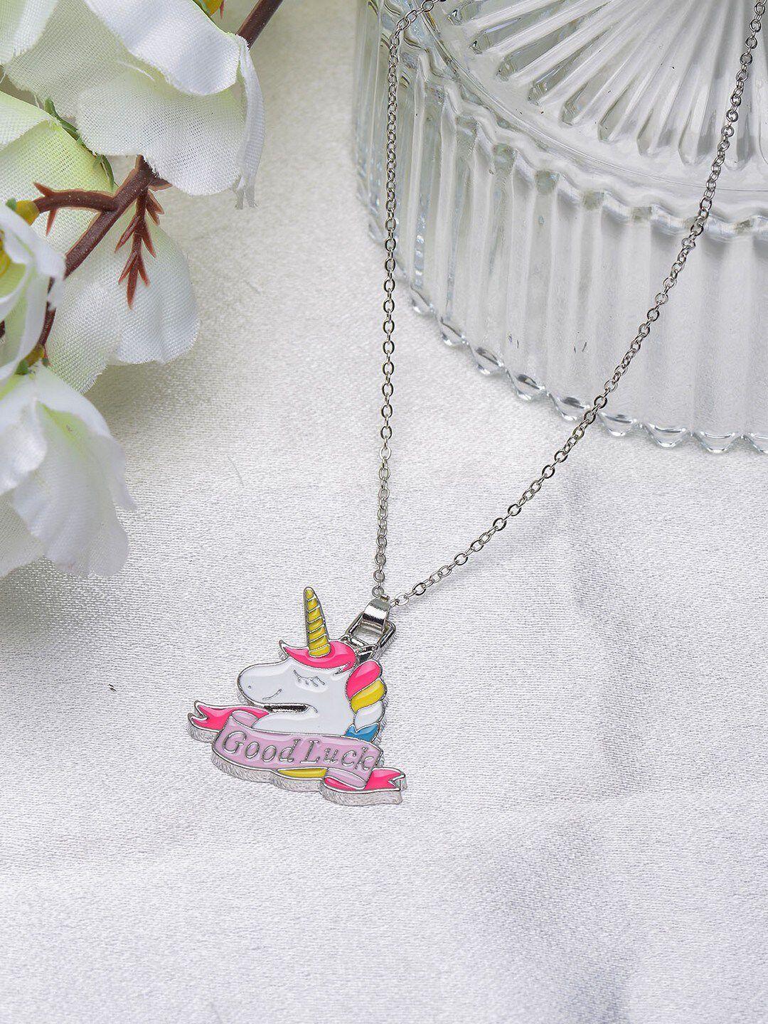 poplins white & pink unicorn chain