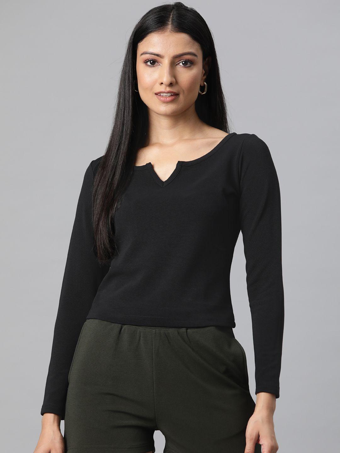 popnetic black crop top