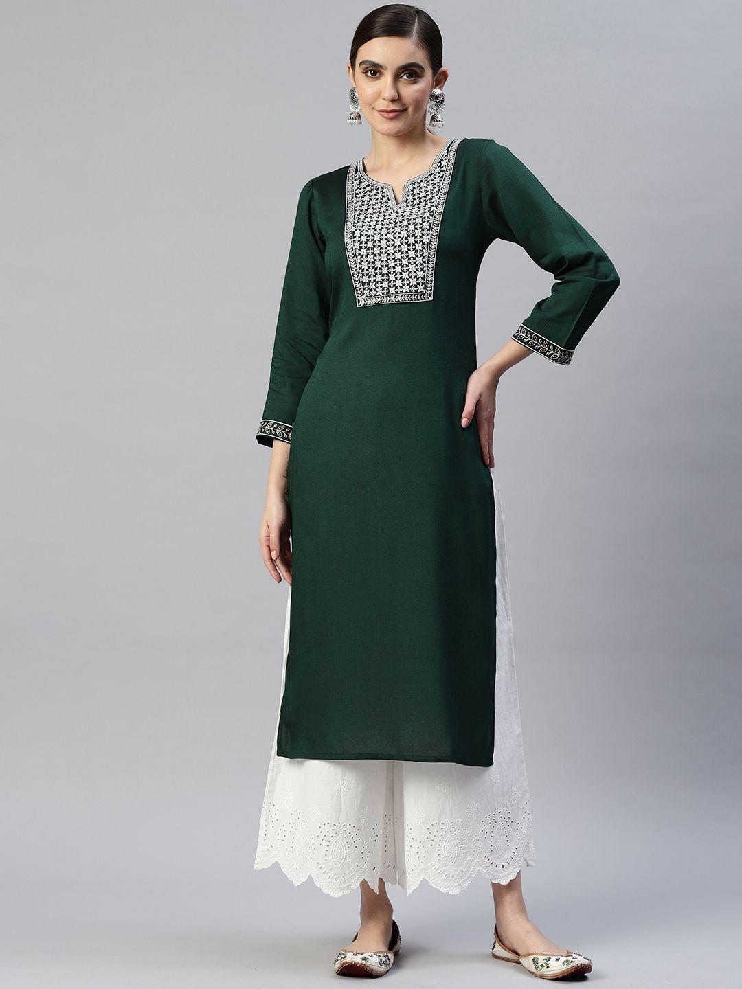 popnetic floral yoke design kurta