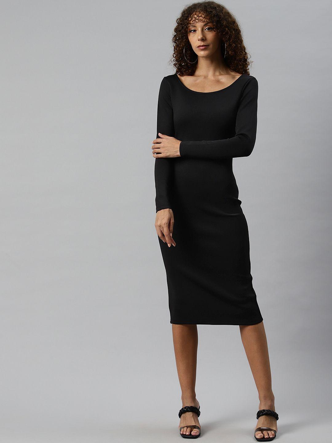 popnetic scuba bodycon midi dress